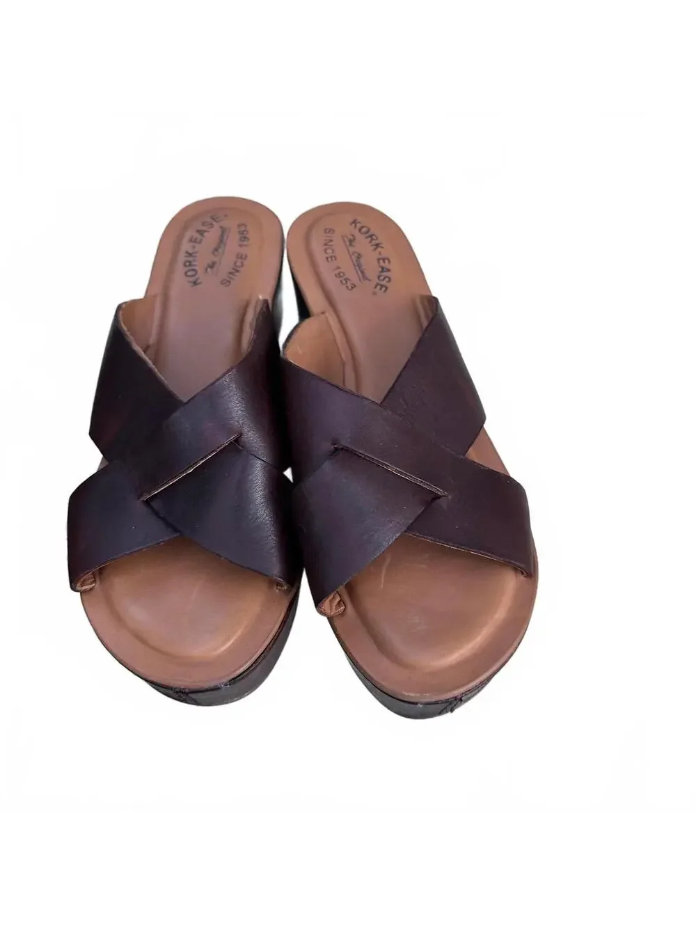 Kork Ease Platform Sandal size 8 Brown